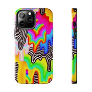 Psychedelic Rainbow Drip Tough Phone Case LavenderCeleste