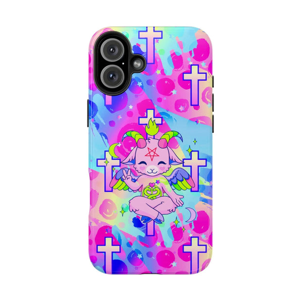 Pastel Goth Kawaii Baphomet Tough Phone Case LavenderCeleste
