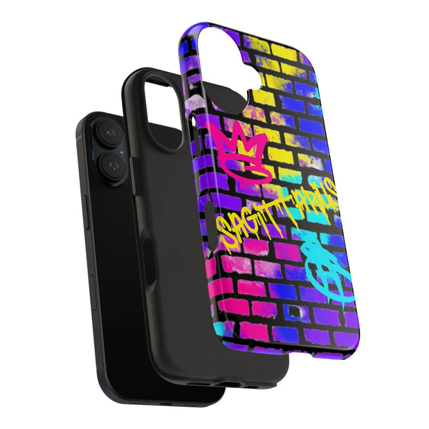 Sagittarius Graffiti Wall Zodiac Tough Phone Case LavenderCeleste