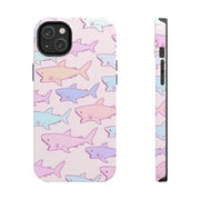 Pastel Shark Pattern Tough Phone Case Printify