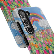 Rainbow Tulip Field Tough Phone Case LavenderCeleste
