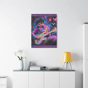 Electric Purple Guitar Legend Matte Canvas Art Printify