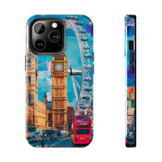 London Big Ben Collage Tough Phone Case – Vibrant City Pop Art Design