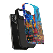 Shanghai Skyline Collage Pop Art Tough Phone Case LavenderCeleste