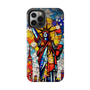 Statue of Liberty Mosaic Art Tough Phone Case LavenderCeleste