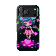 Kawaii Gothic Succubus Neon Heart Tough Phone Case