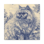 Persian Cat Canvas by Jouy Matte Canvas Art LavenderCeleste