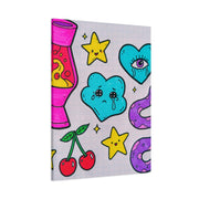 Kawaii Lava Lamp Sad Cloud Snake Matte Canvas Print LavenderCeleste