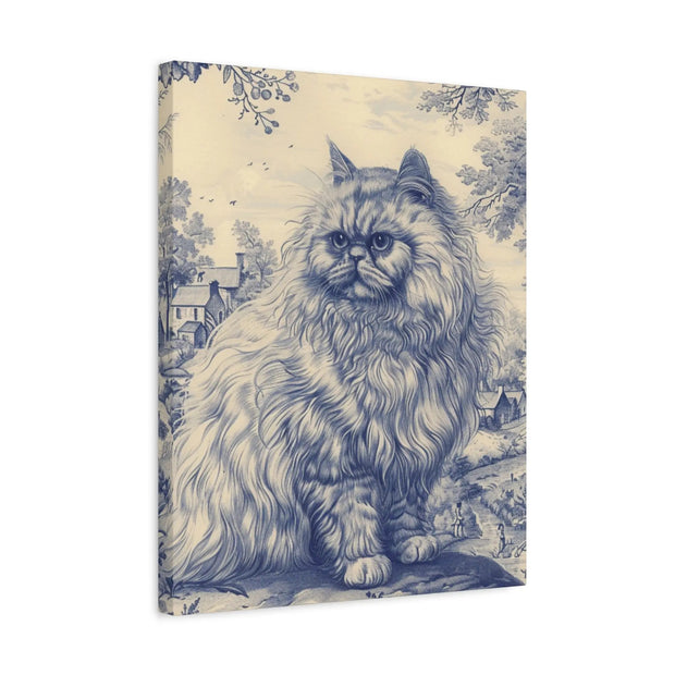Persian Cat Canvas by Jouy Matte Canvas Art LavenderCeleste