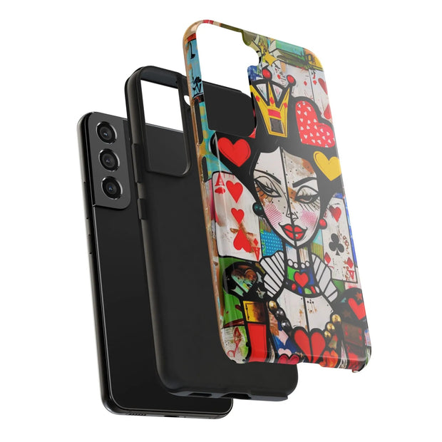 Queen of Hearts Pop Art Tough Phone Case LavenderCeleste