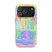 South Beach Miami Mosaic Art Tough Phone Case LavenderCeleste