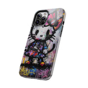 Goth Street Cat Pop Art Graffiti Tough Phone Case LavenderCeleste
