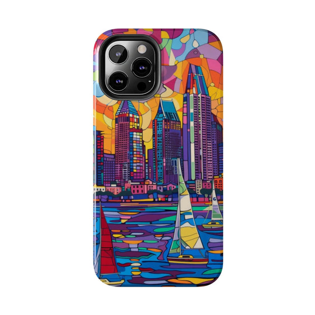 San Diego Skyline Pop Art Tough Phone Case LavenderCeleste