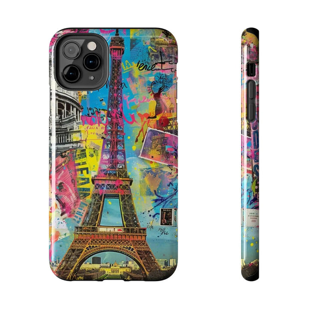 Paris Street Art Collage Tough Phone Case LavenderCeleste