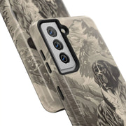 Saint Bernard Toile de Jouy Vintage Tough Phone Case LavenderCeleste