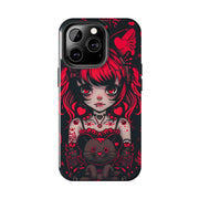 Kawaii Gothpunk Red Heart Tough Phone Case