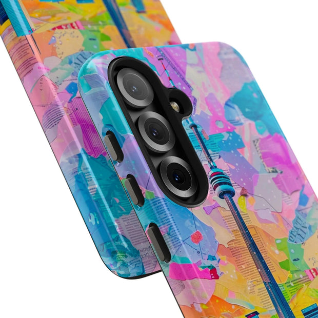 Toronto Pop Art Collage Skyline Tough Phone Case LavenderCeleste