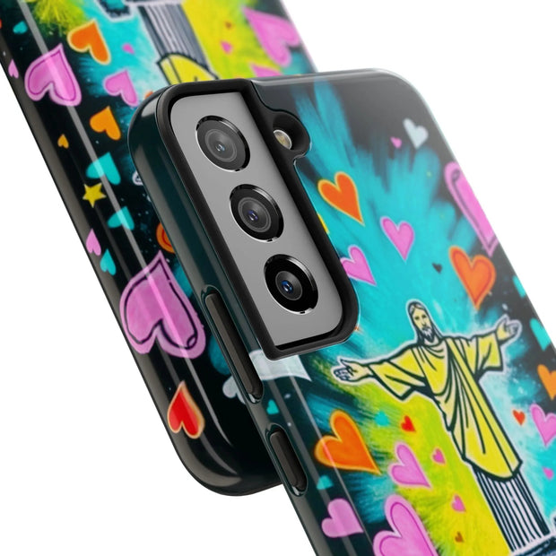 Rio de Janeiro Neon Pop Art Tough Phone Case LavenderCeleste