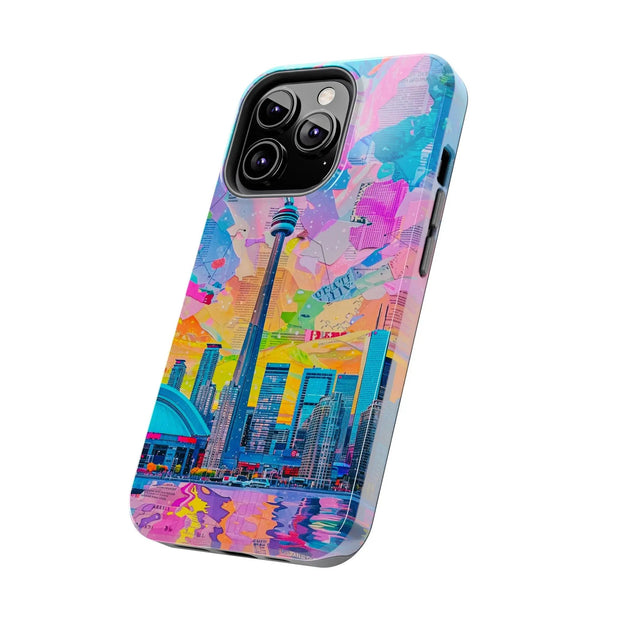 Toronto Pop Art Collage Skyline Tough Phone Case LavenderCeleste