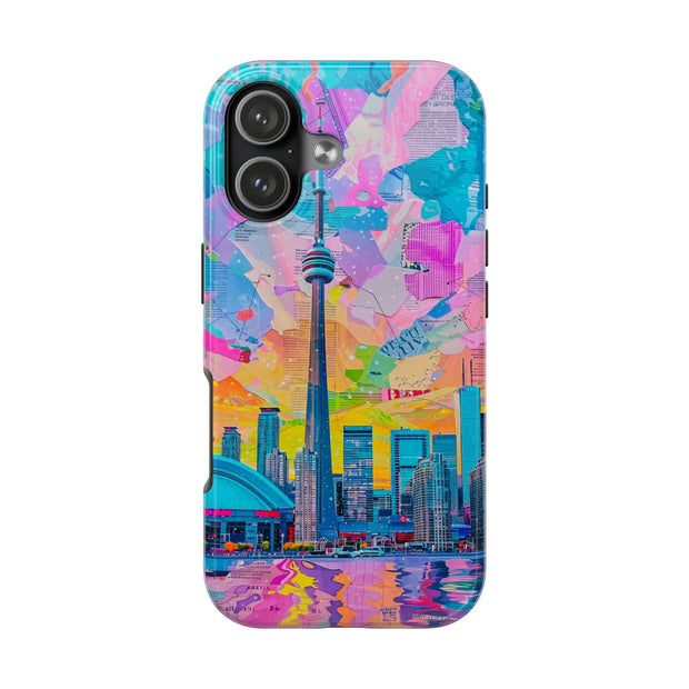 Toronto Pop Art Collage Skyline Tough Phone Case LavenderCeleste