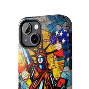 Statue of Liberty Mosaic Art Tough Phone Case LavenderCeleste