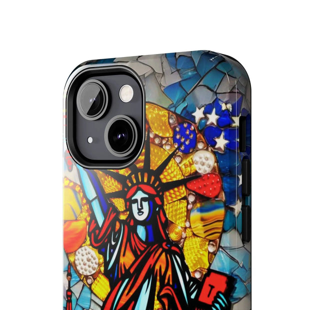 Statue of Liberty Mosaic Art Tough Phone Case LavenderCeleste