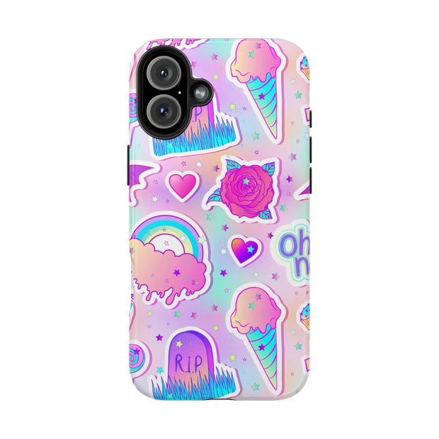 Pastel Goth Kawaii Graveyard Tough Phone Case LavenderCeleste