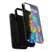 Psychedelic Neon UFO Abduction Tough Phone Case LavenderCeleste