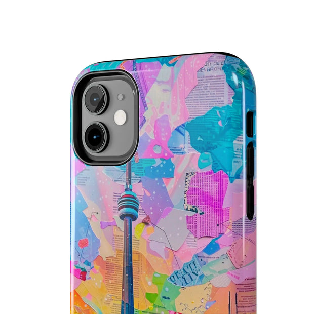Toronto Pop Art Collage Skyline Tough Phone Case LavenderCeleste