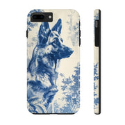 Blue Toile German Shepherd Scenic Tough Phone Case LavenderCeleste