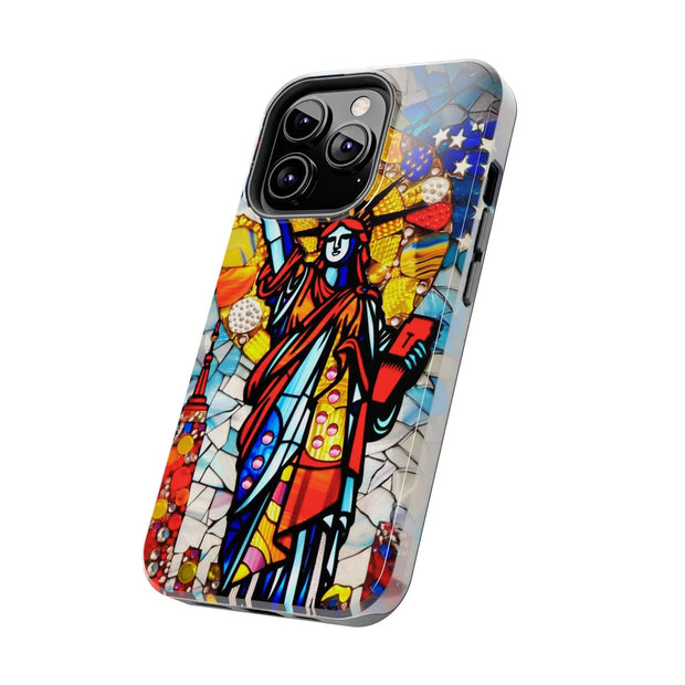 Statue of Liberty Mosaic Art Tough Phone Case LavenderCeleste