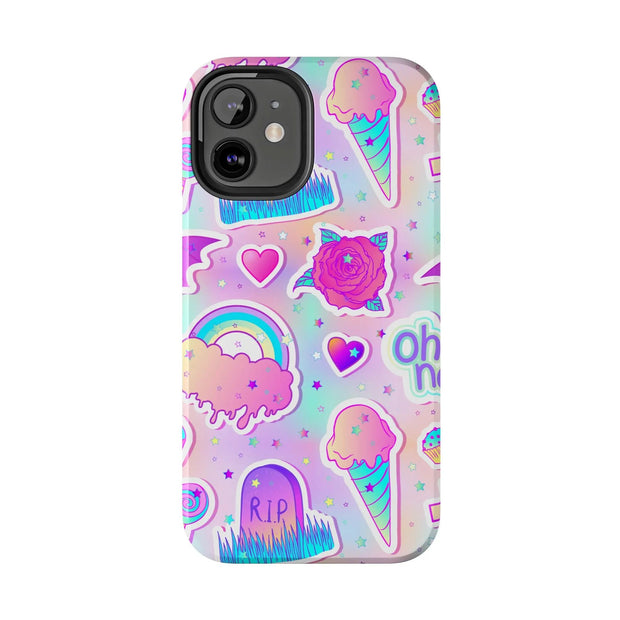 Pastel Goth Kawaii Graveyard Tough Phone Case LavenderCeleste