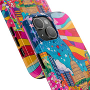 Washington DC Psychedelic Capitol Rainbow Tough Phone Case LavenderCeleste