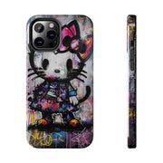 Goth Street Cat Pop Art Graffiti Tough Phone Case LavenderCeleste