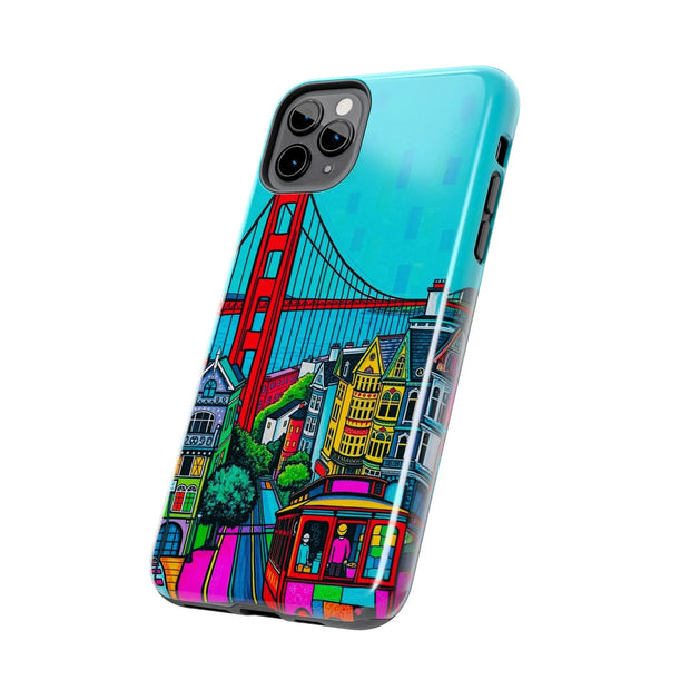 San Francisco Pop Art Colorful City Tough Phone Case LavenderCeleste