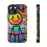 Rainbow Graffiti Smiley Tough Phone Case LavenderCeleste