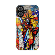 Statue of Liberty Mosaic Art Tough Phone Case LavenderCeleste
