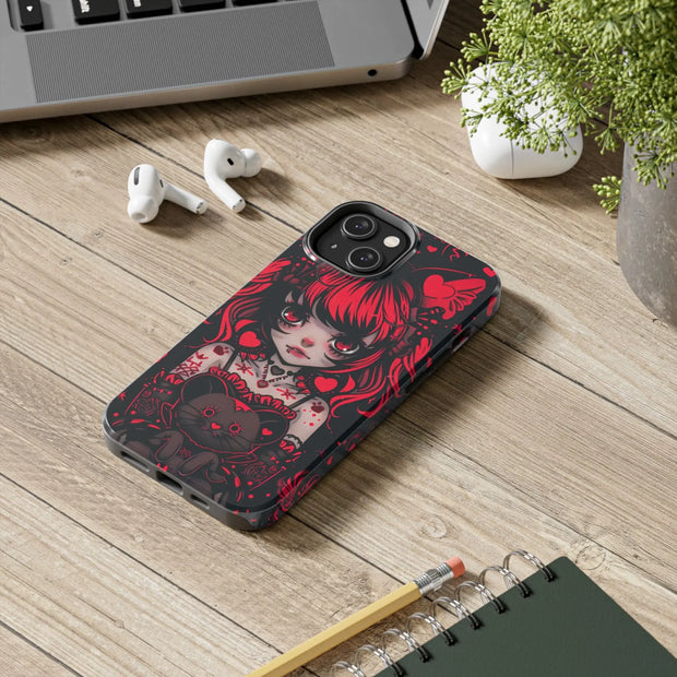 Kawaii Gothpunk Red Heart Tough Phone Case