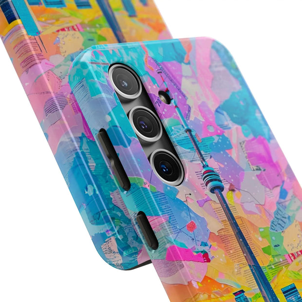 Toronto Pop Art Collage Skyline Tough Phone Case LavenderCeleste
