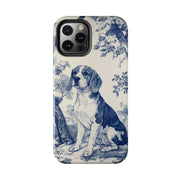 Blue Toile Beagle Country Scenic Tough Phone Case LavenderCeleste