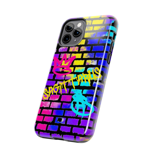 Sagittarius Graffiti Wall Zodiac Tough Phone Case LavenderCeleste