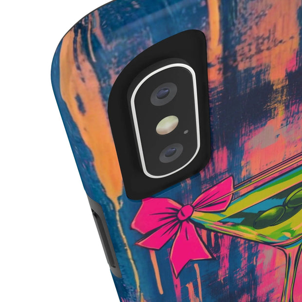 Neon Martini Pop Art Tough Phone Case Printify