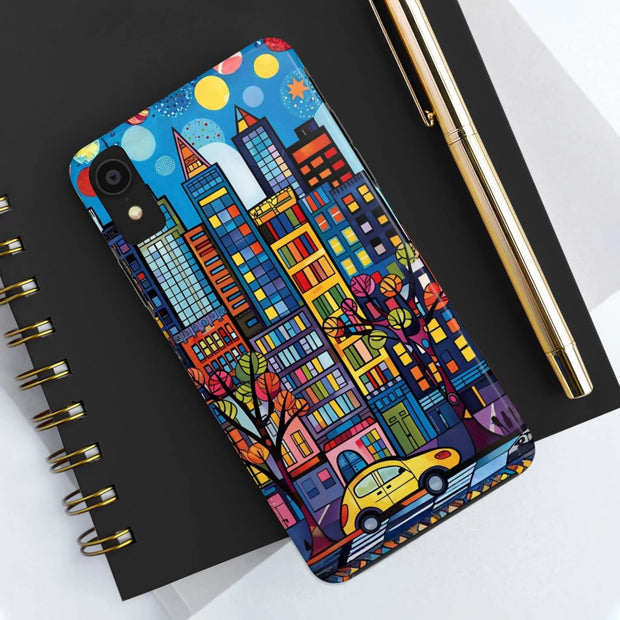 Upper Eastside NYC Pop Art Tough Phone Case LavenderCeleste