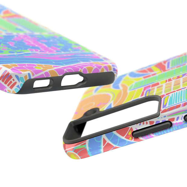 South Beach Miami Mosaic Art Tough Phone Case LavenderCeleste