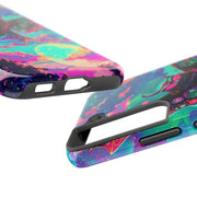 Mothman Tough Phone Case – Psychedelic Neon Cryptid Aesthetic - LavenderCeleste