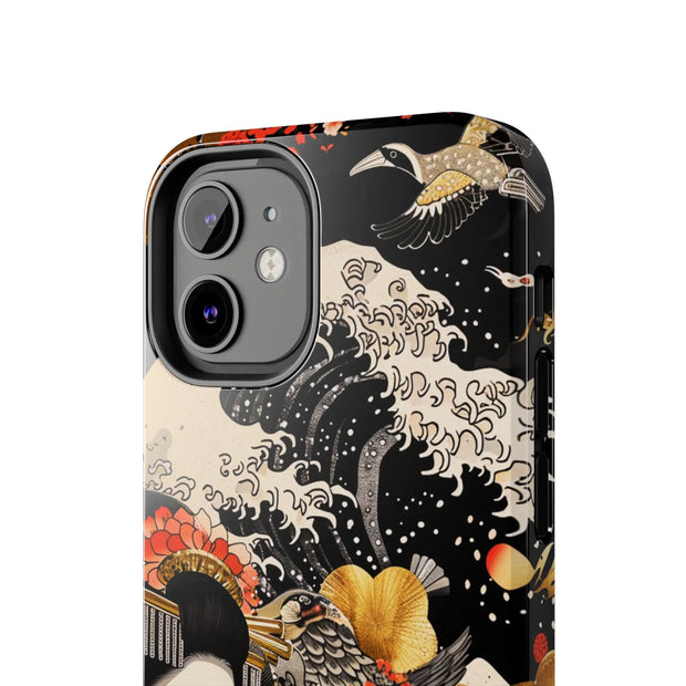 Golden Geisha Wave Japanese Art Tough Phone Case
