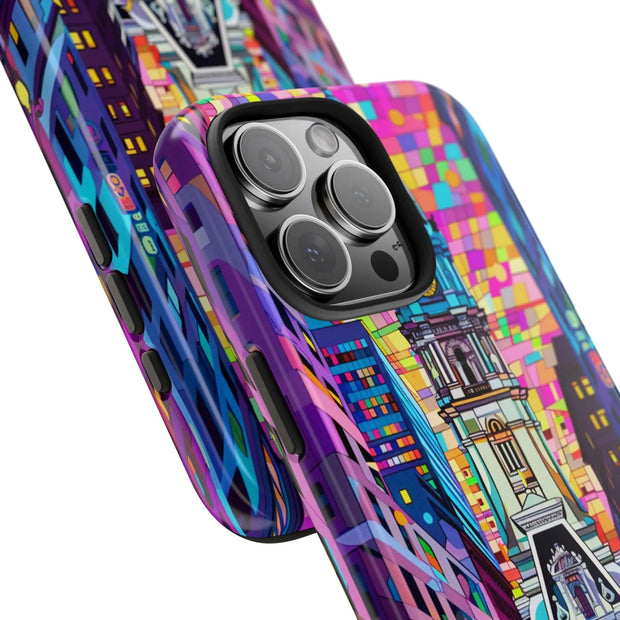 Philadelphia Pop Art Skyline Tough Phone Case LavenderCeleste