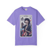The Rebel Skeleton Tarot Punk Comfort Colors Tee LavenderCeleste