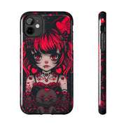 Kawaii Gothpunk Red Heart Tough Phone Case