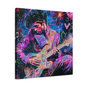 Electric Purple Guitar Legend Matte Canvas Art LavenderCeleste